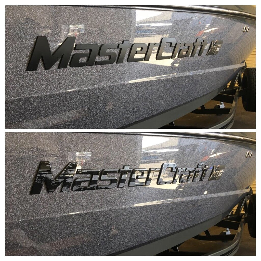 Monochromatic Flag MasterCraft Boat Emblem Overlay Decal by Domed Numbers