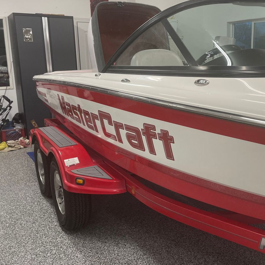 Tournament MasterCraft Boat Graphic Decal Replacement by Domed Numbers Pro Tour Red