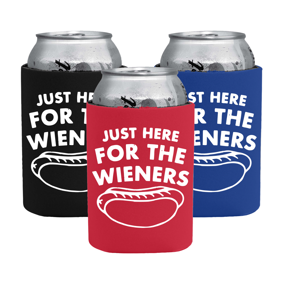 Here for Wieners Can Cooler 3-Pack
