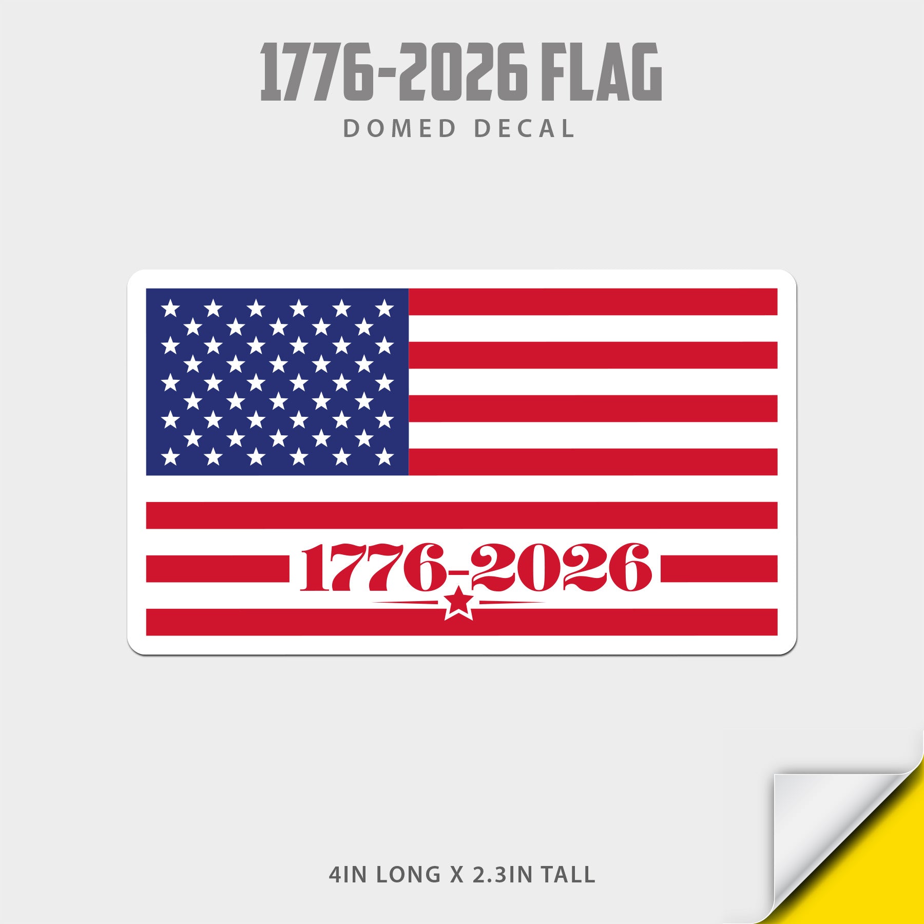 1776 Flag Domed Decal