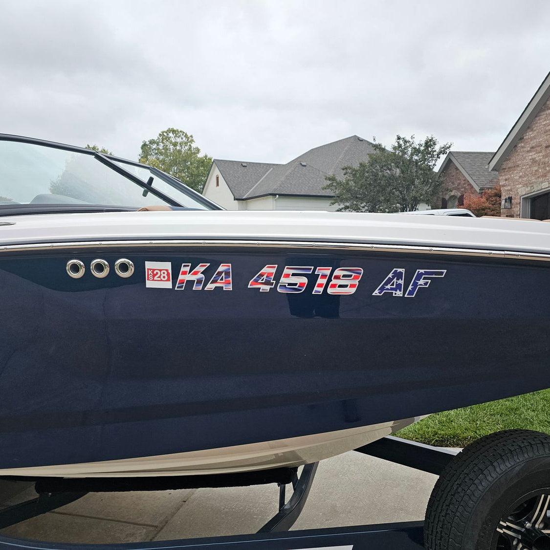 USA American Flag MasterCraft Registration by Domed Numbers 1
