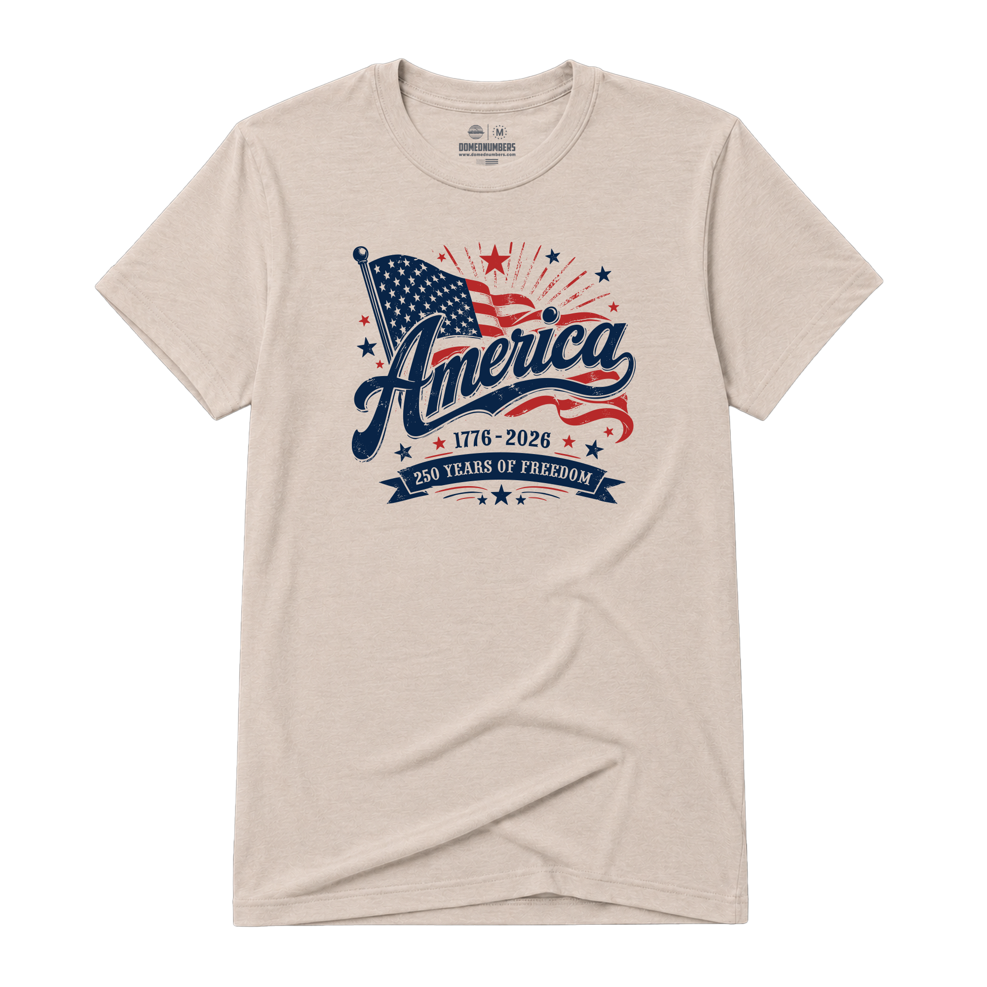 America Script, Adult Unisex Short Sleeve Tee