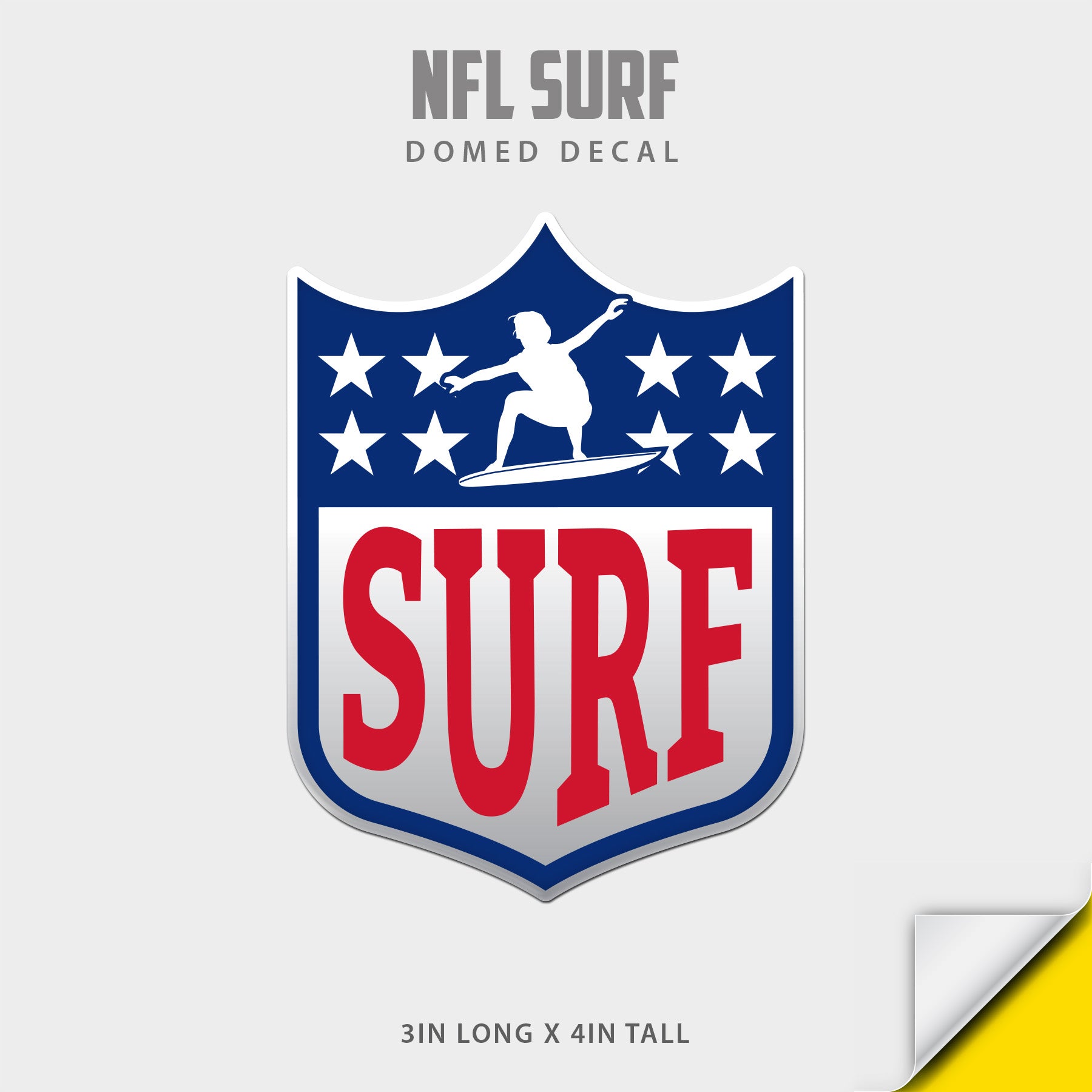 NFL Surf Domed Decal