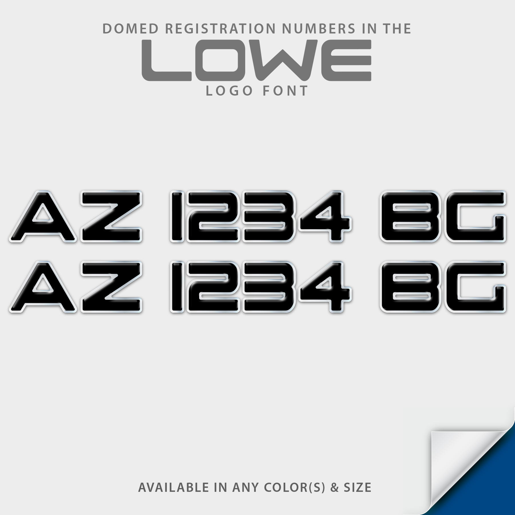 Lowe Boat registration numbers by Domed Numbers