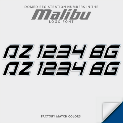 2014-2016 Malibu Wakesetter Domed Registration, Factory Matched Colors