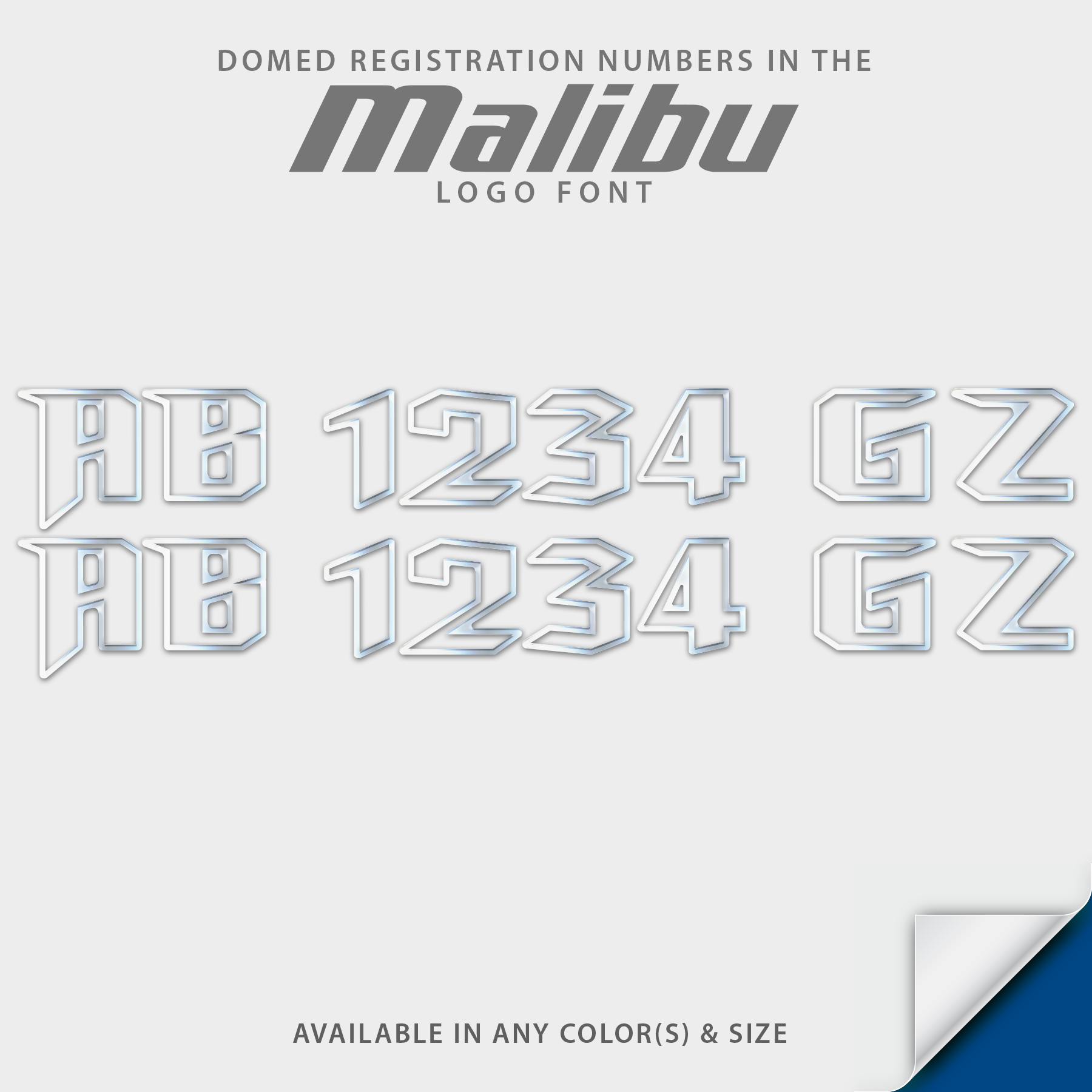 2012-2014 Malibu Response Domed Registration, Factory Decal Matched Outline Only