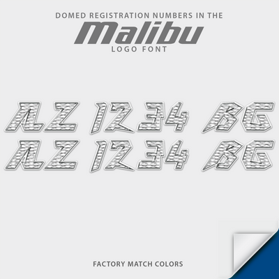 2007 2008 2009 Malibu Wakesetter Boat Registration by Domed Numbers