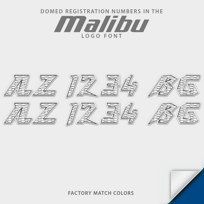 2007 2008 2009 Malibu Wakesetter Boat Registration by Domed Numbers
