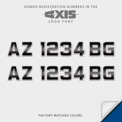 2012-2014 Axis Domed Registration, Factory Decal Matched Colors
