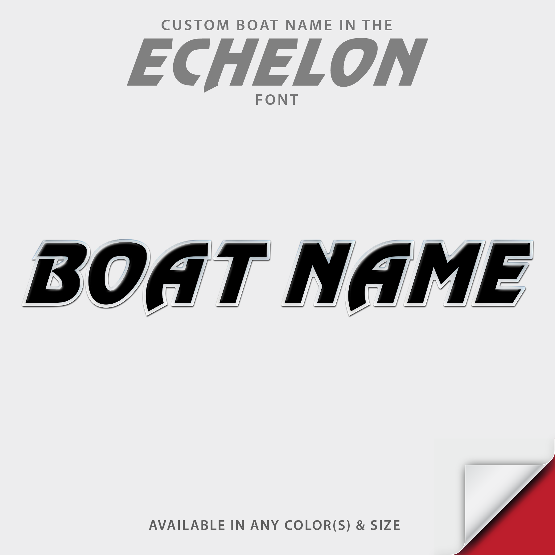 1994-1995 Malibu Echelon Domed Boat Name