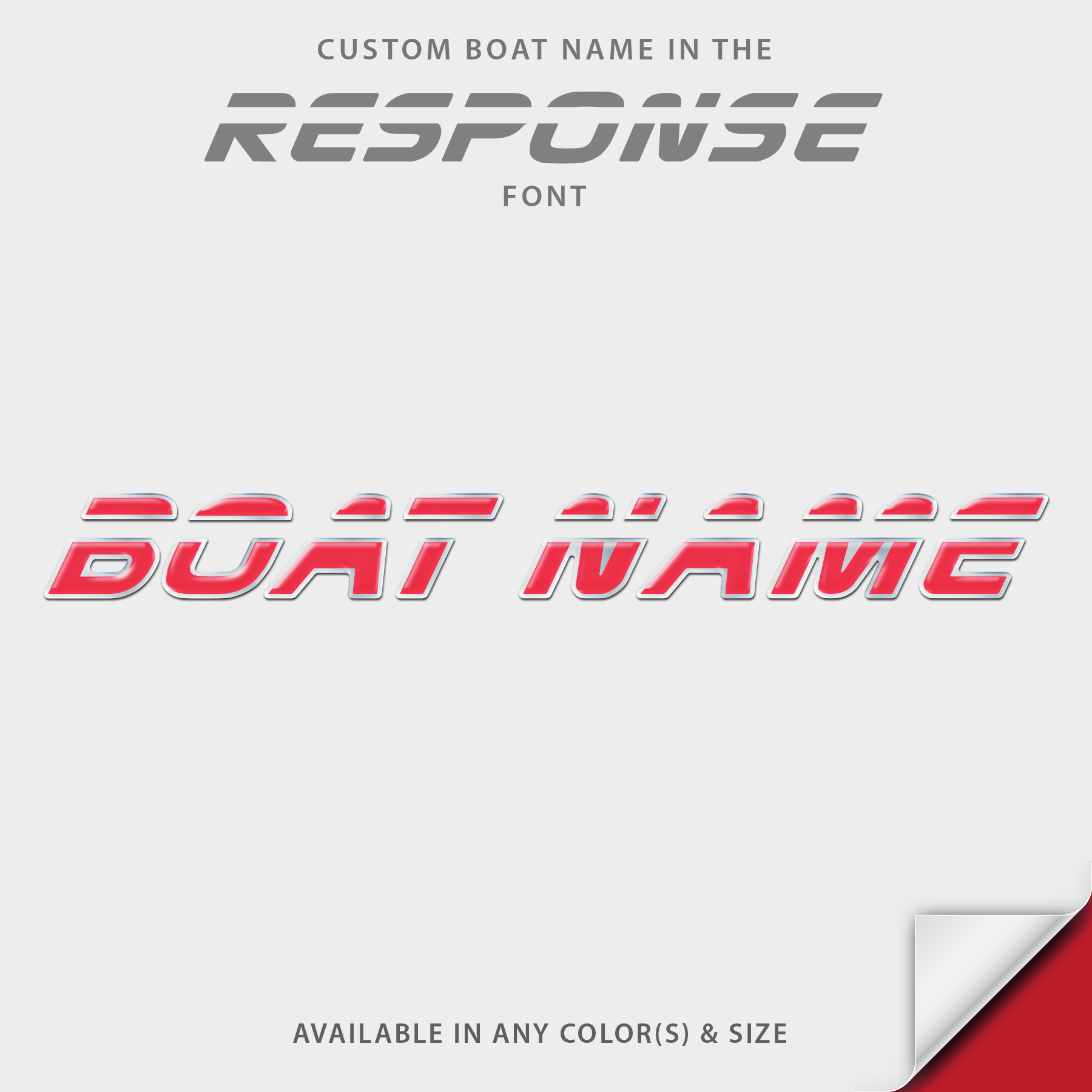 2001-2005 Malibu Response Domed Boat Name