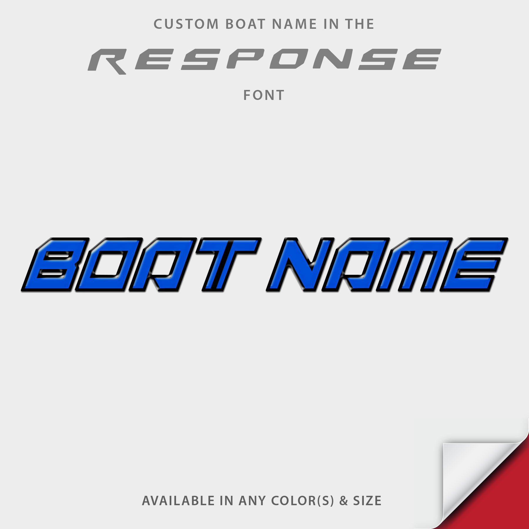 2015-2019 Malibu Response Domed Boat Name