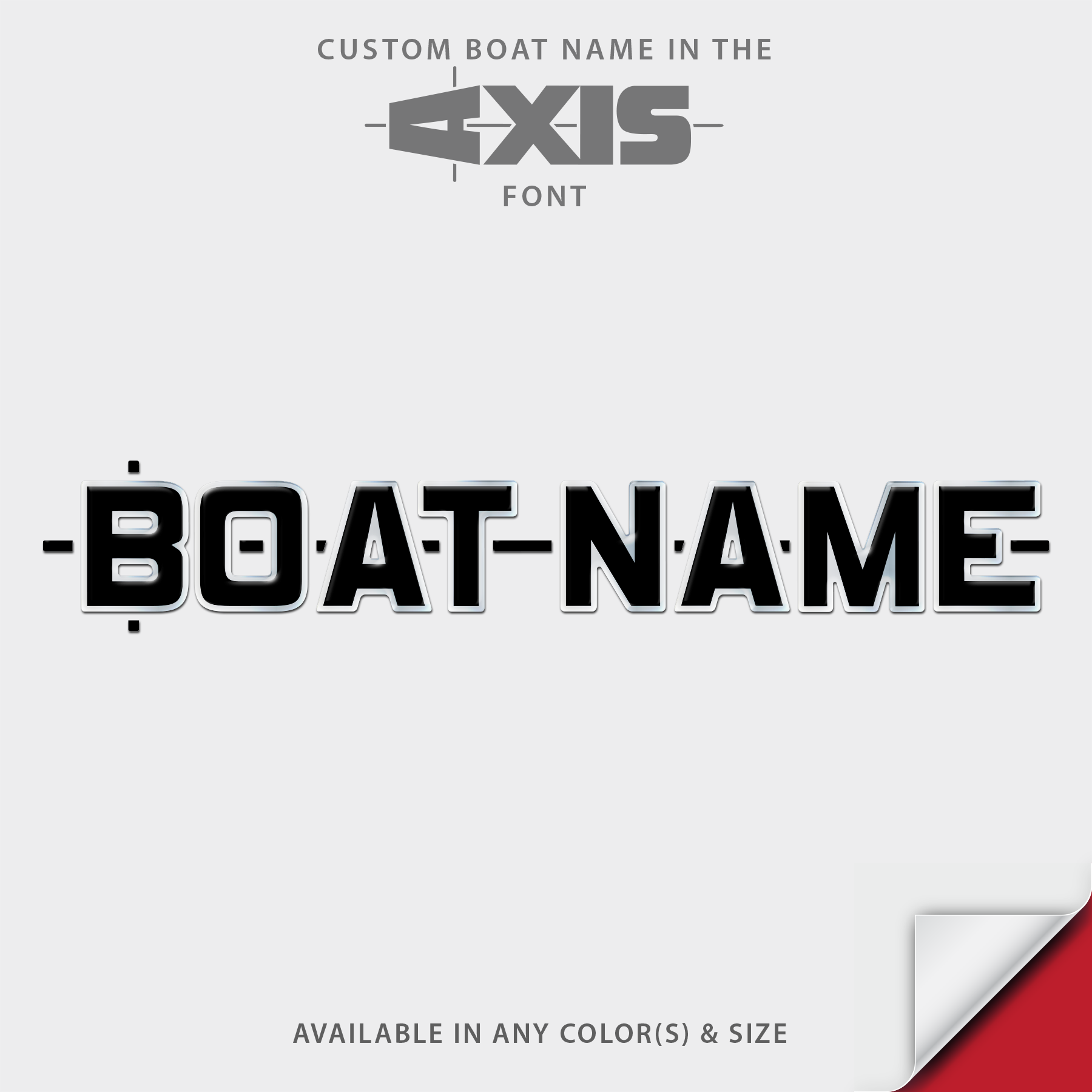 Axis Domed Boat Name, all years and models – Domed Numbers