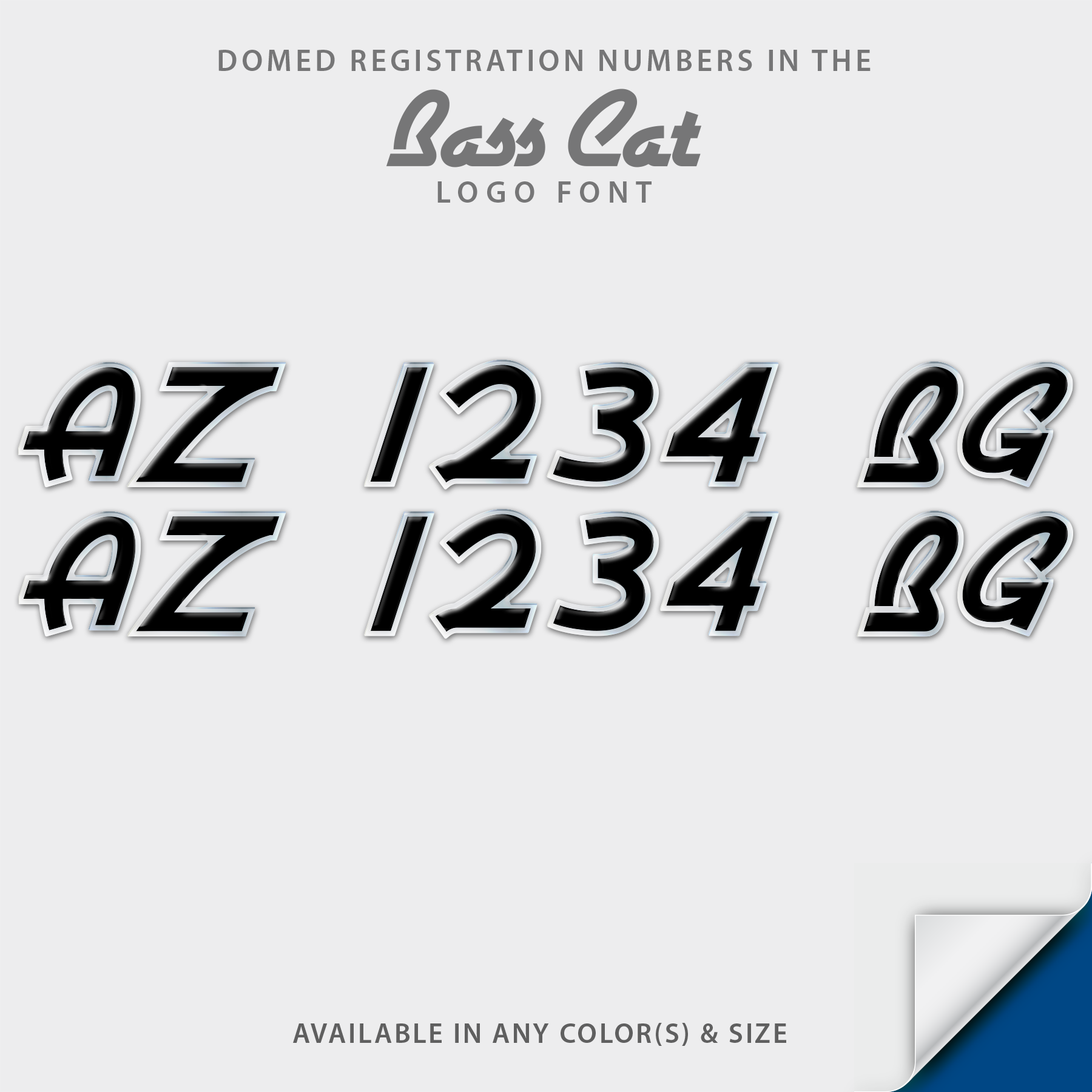 Bass Cat Boat Registration by Domed Numbers