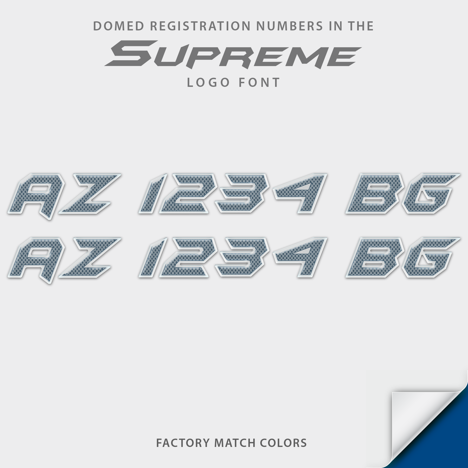 2016-2017 Supreme Registration, Factory Decal Matched Colors