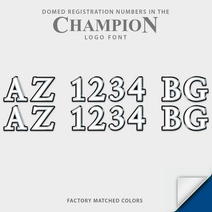 Champion Boats registration by Domed Numbers