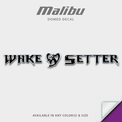 2010-2013 Malibu Wakesetter Domed Boat Decal, Choose Your Own Colors