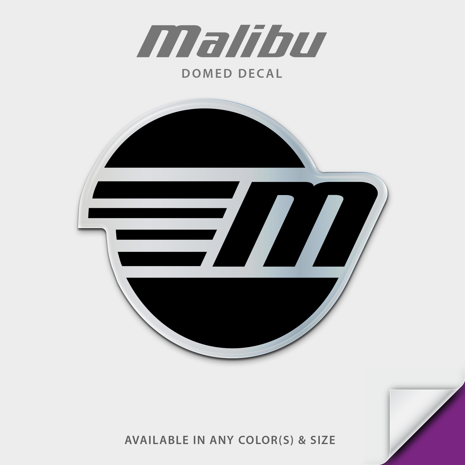 Malibu Sun with M Domed Accessory Decal
