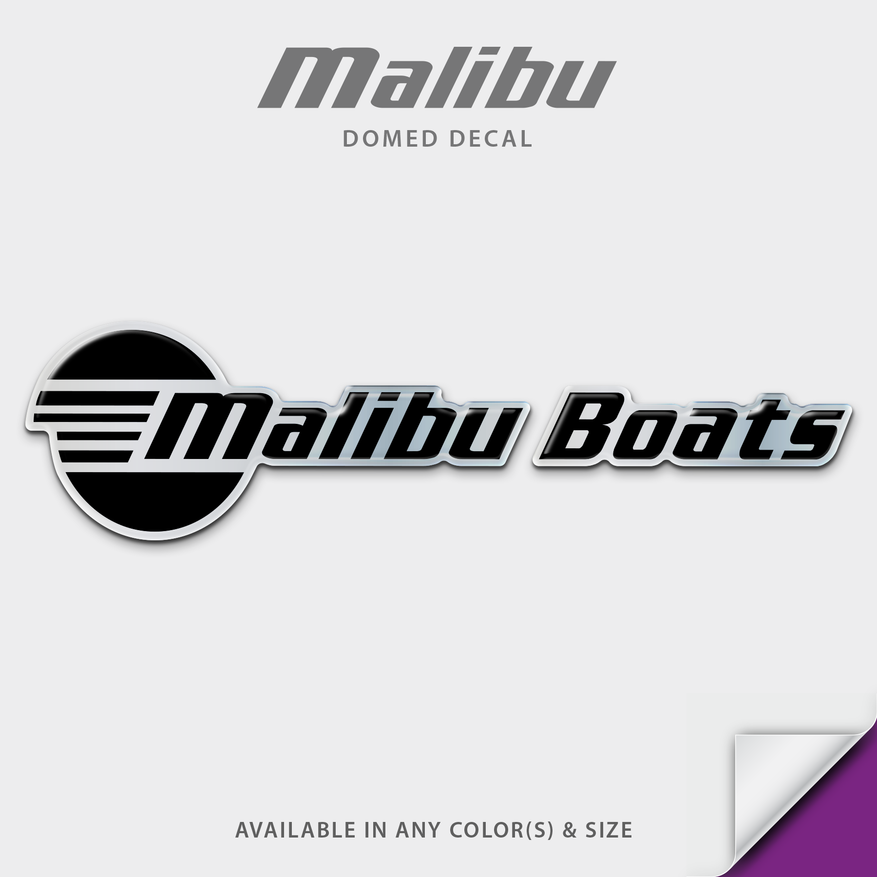 Malibu Boats Domed Accessory Decal v1