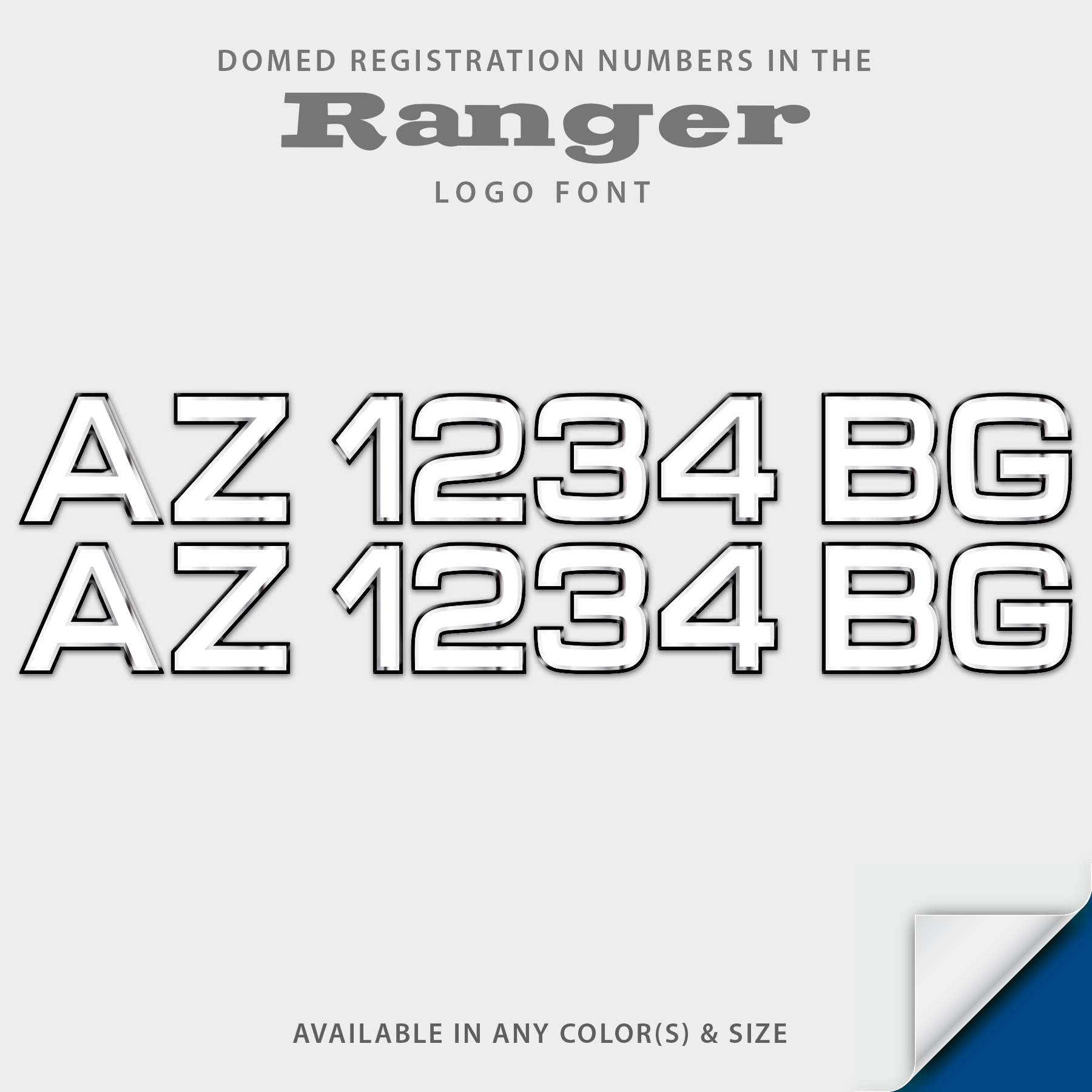 Ranger Model Number Domed Registration