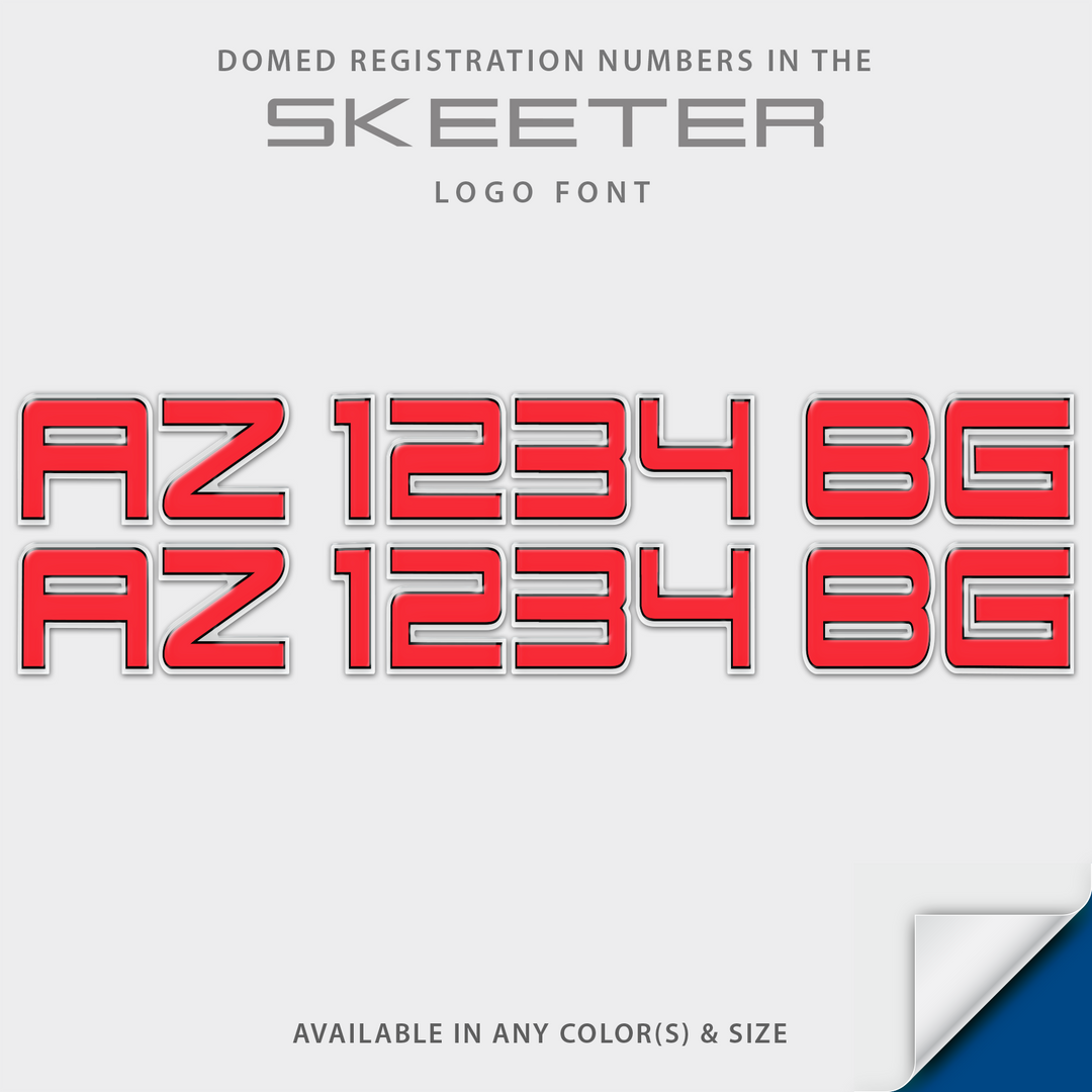 Skeeter Boat Decals and Registration Numbers | Domed Numbers