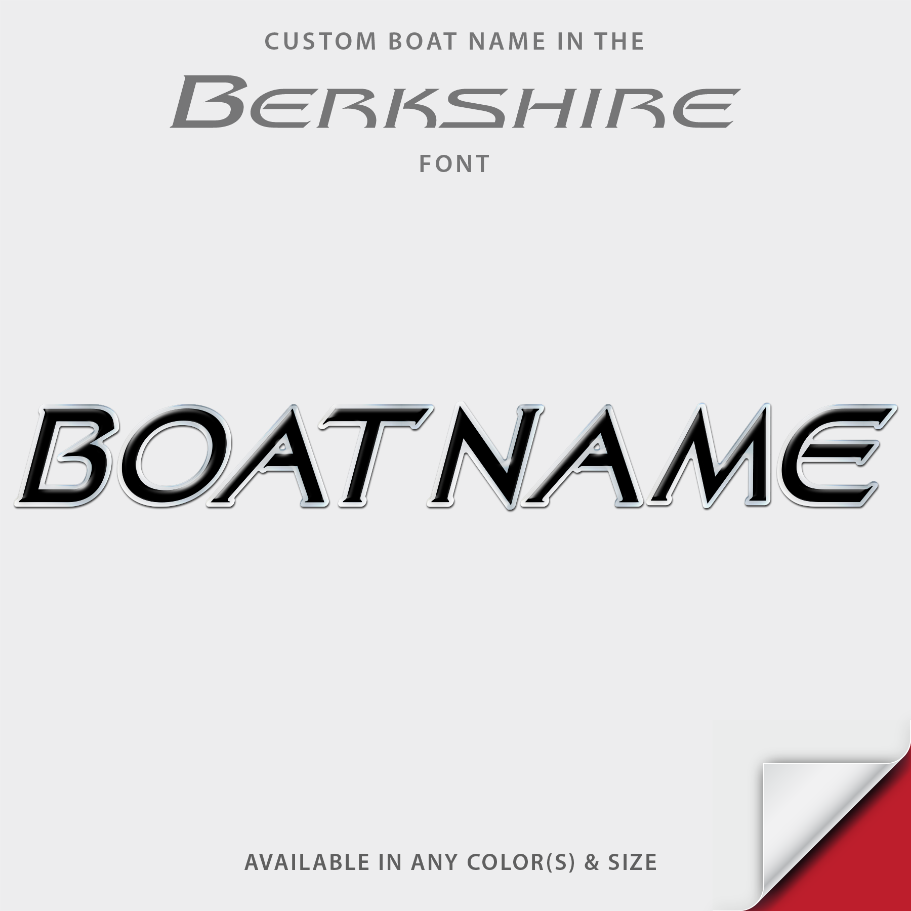 Berkshire Domed Boat Name