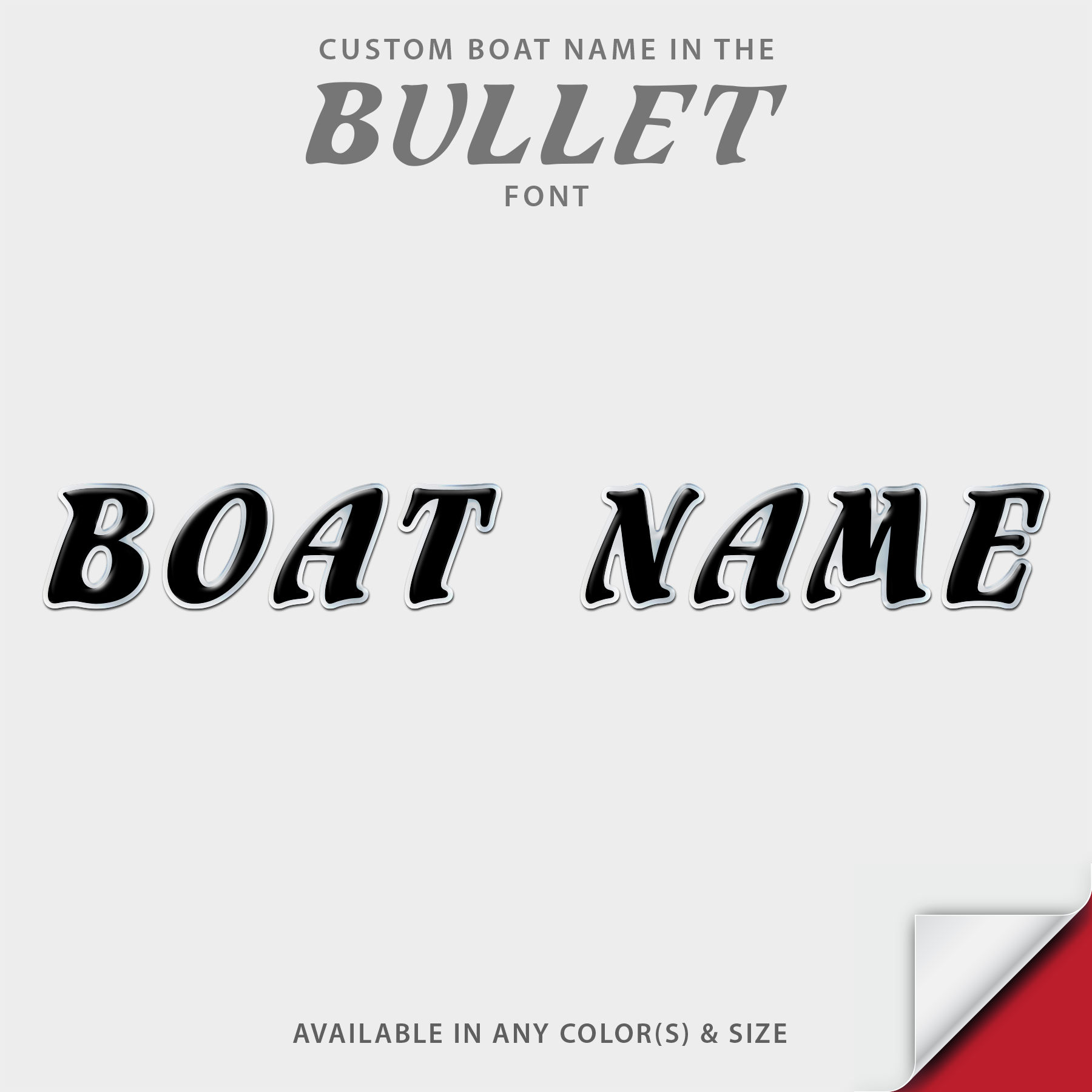 Bullet Boats Domed Boat Name