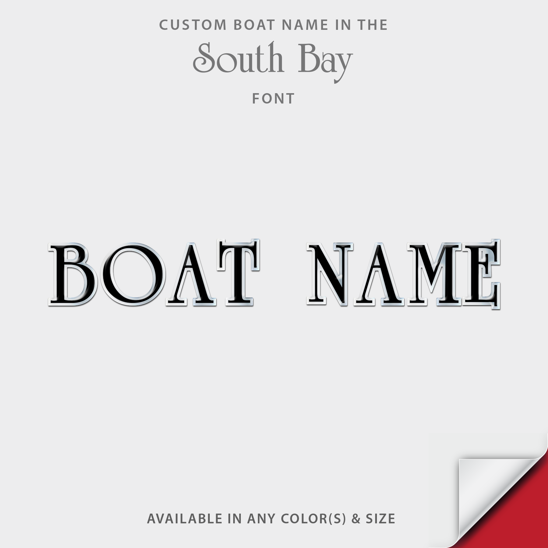 2006-2016 South Bay Domed Boat Name