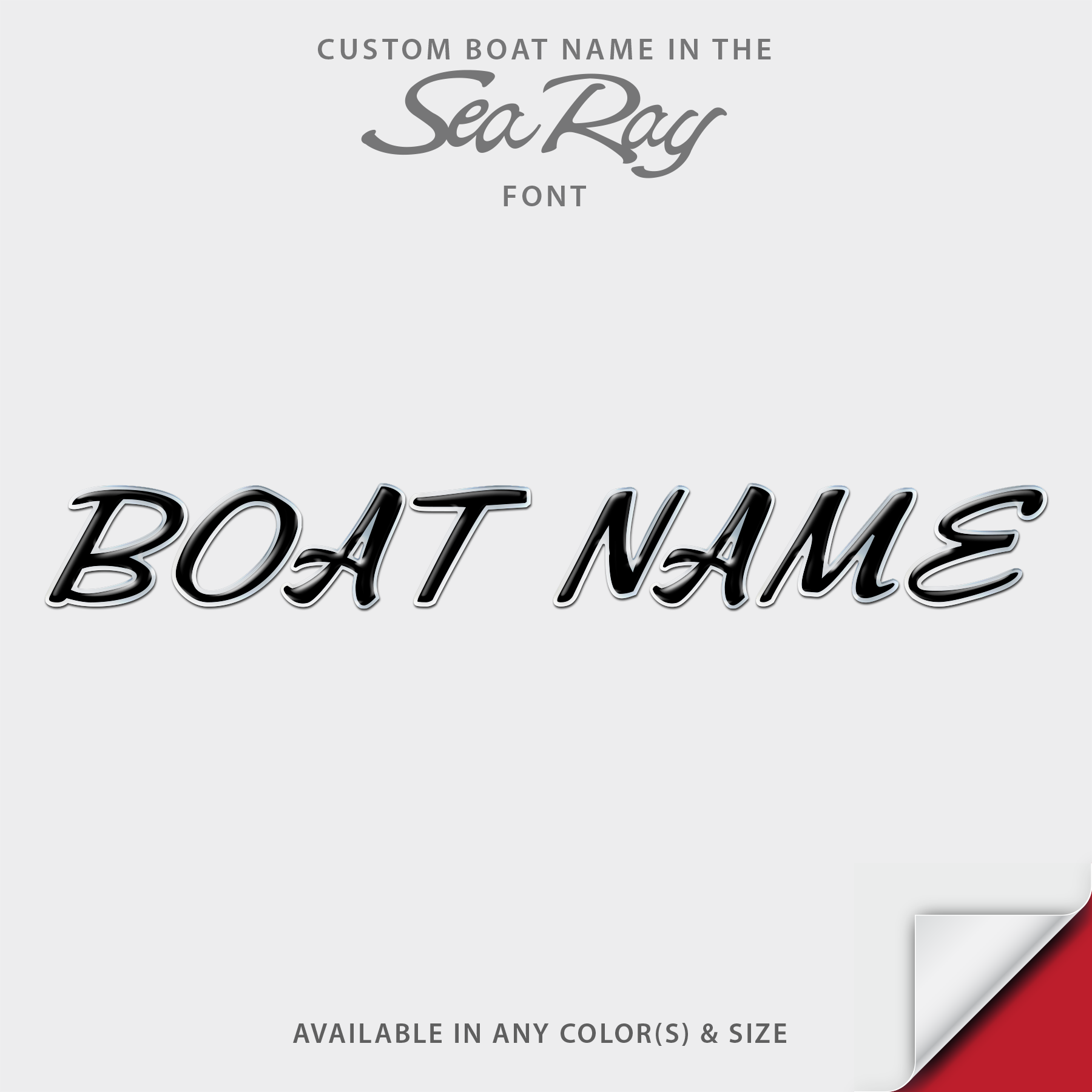 Sea Ray Script Domed Boat Name