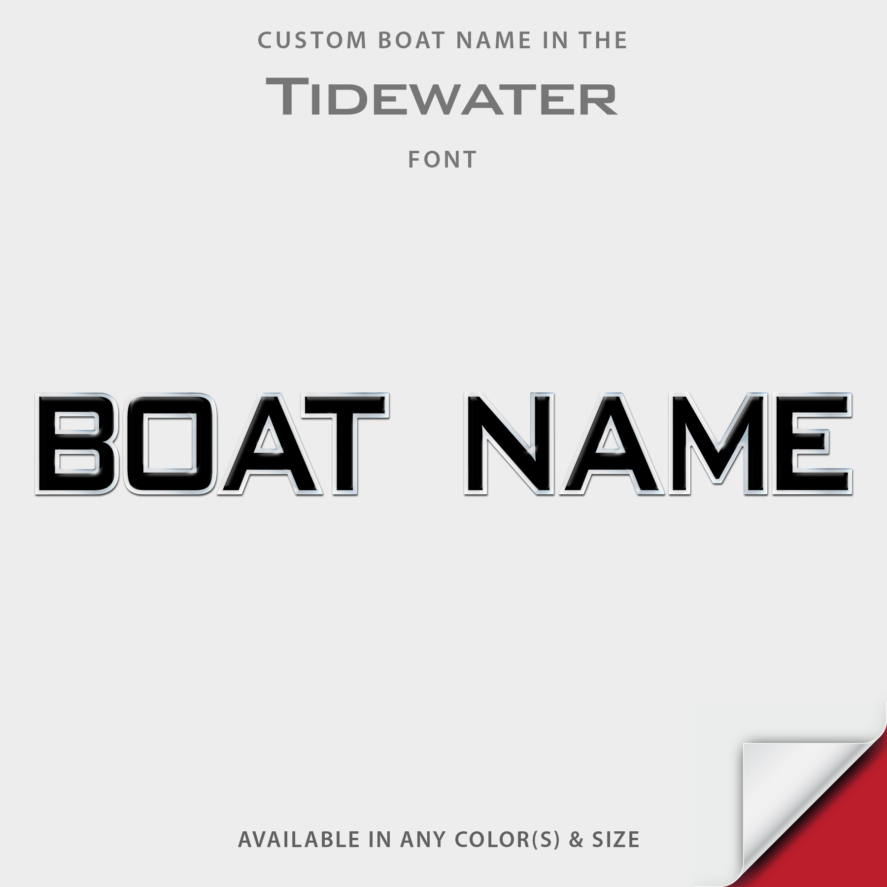 Tidewater Domed Boat Name