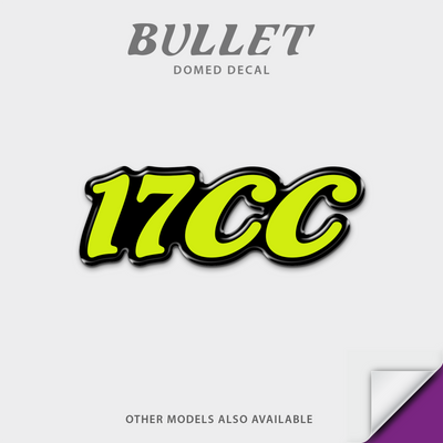 Bullet Boat Model Domed Decal, any number