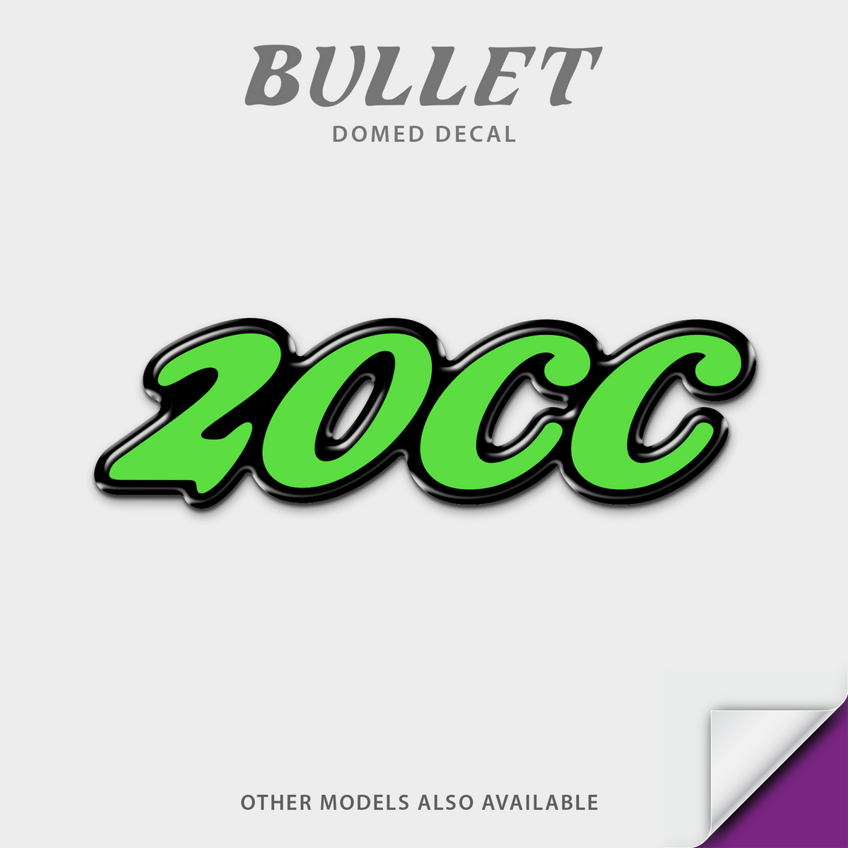 Bullet Boat Model Domed Decal, any number