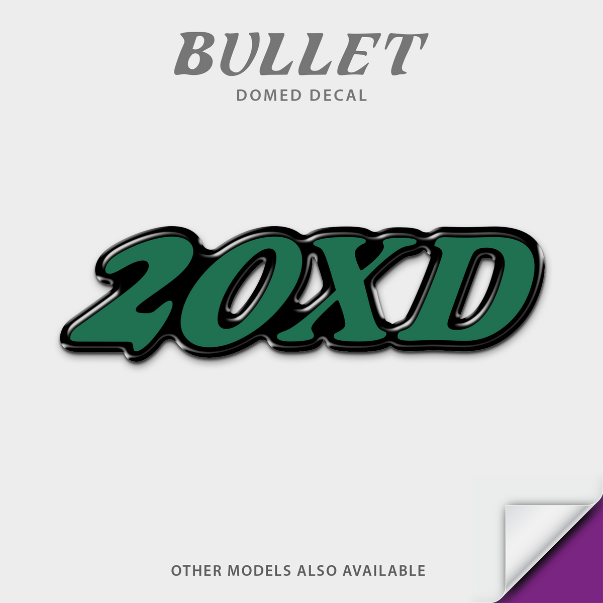 Bullet Boat Model Domed Decal, any number