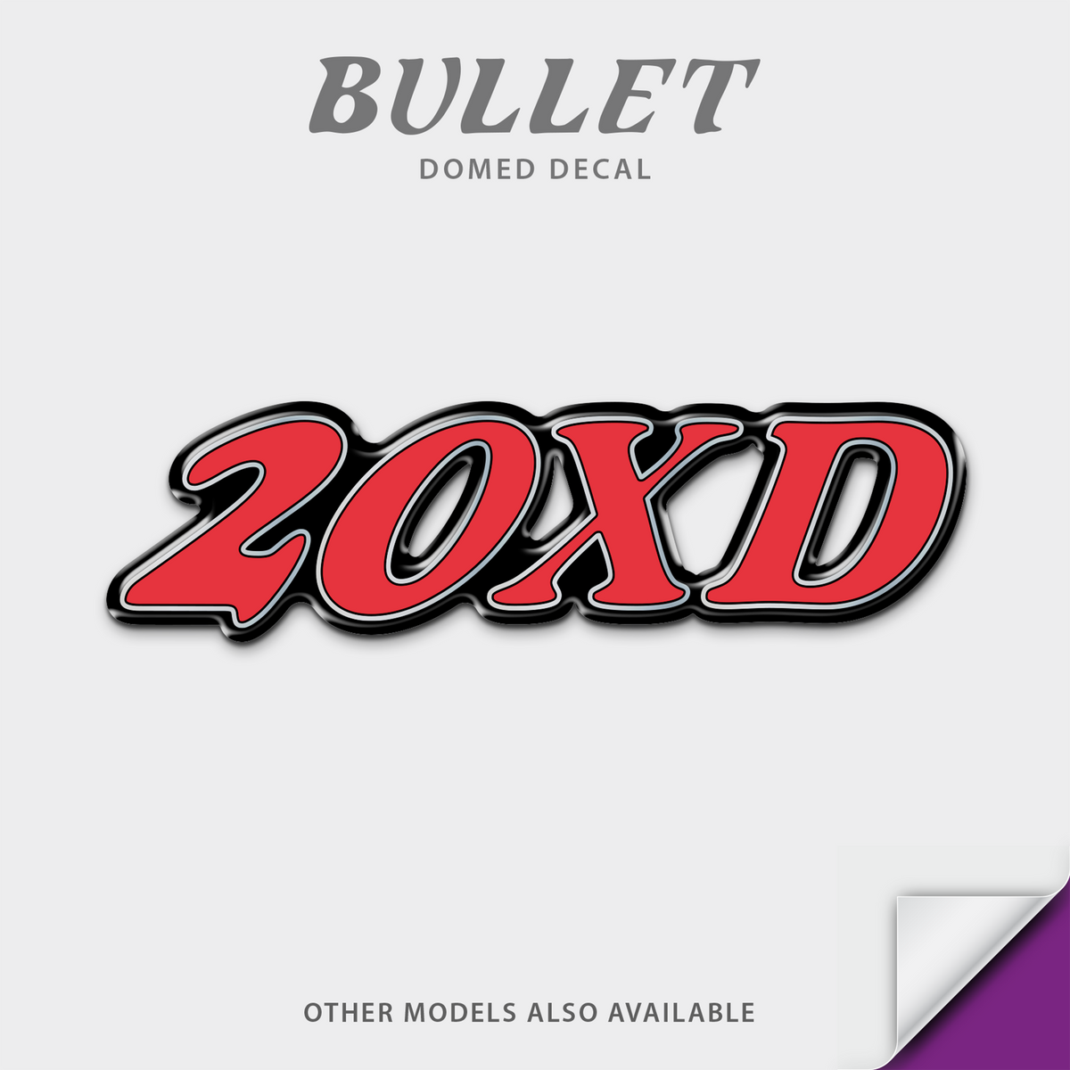 Bullet Boat Model Domed Decal, any number