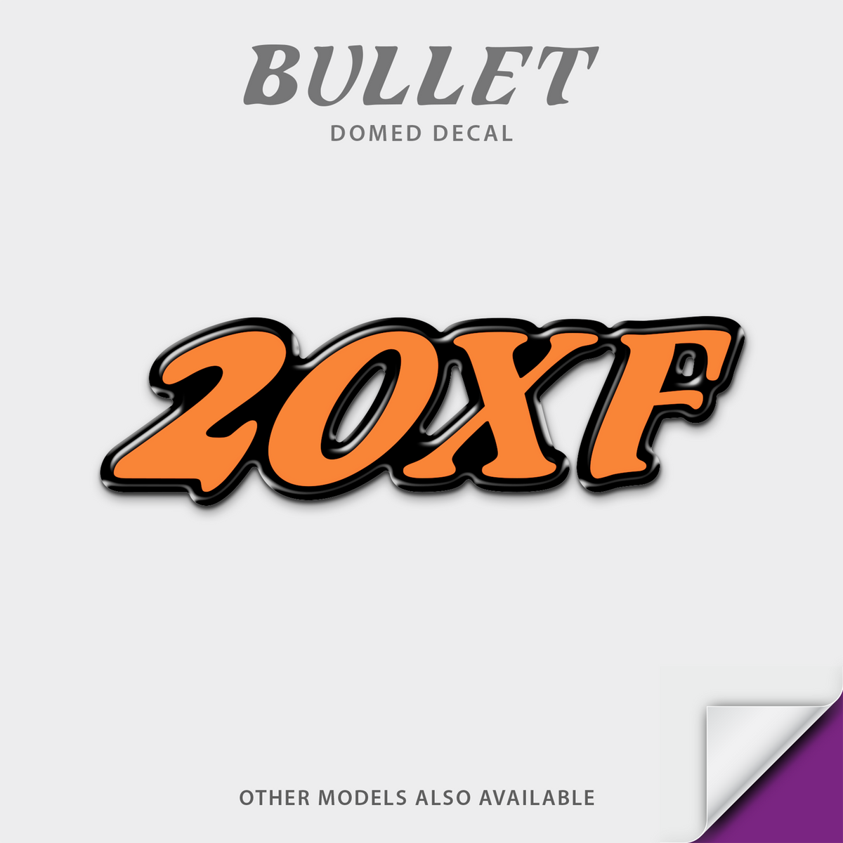 Bullet Boat Model Domed Decal, any number