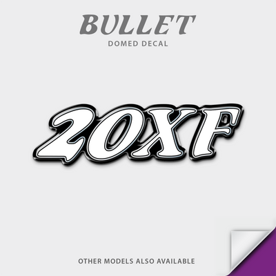 Bullet Boat Model Domed Decal, any number