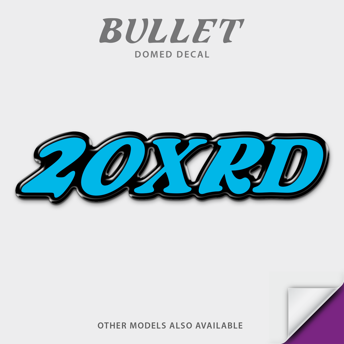 Bullet Boat Model Domed Decal, any number