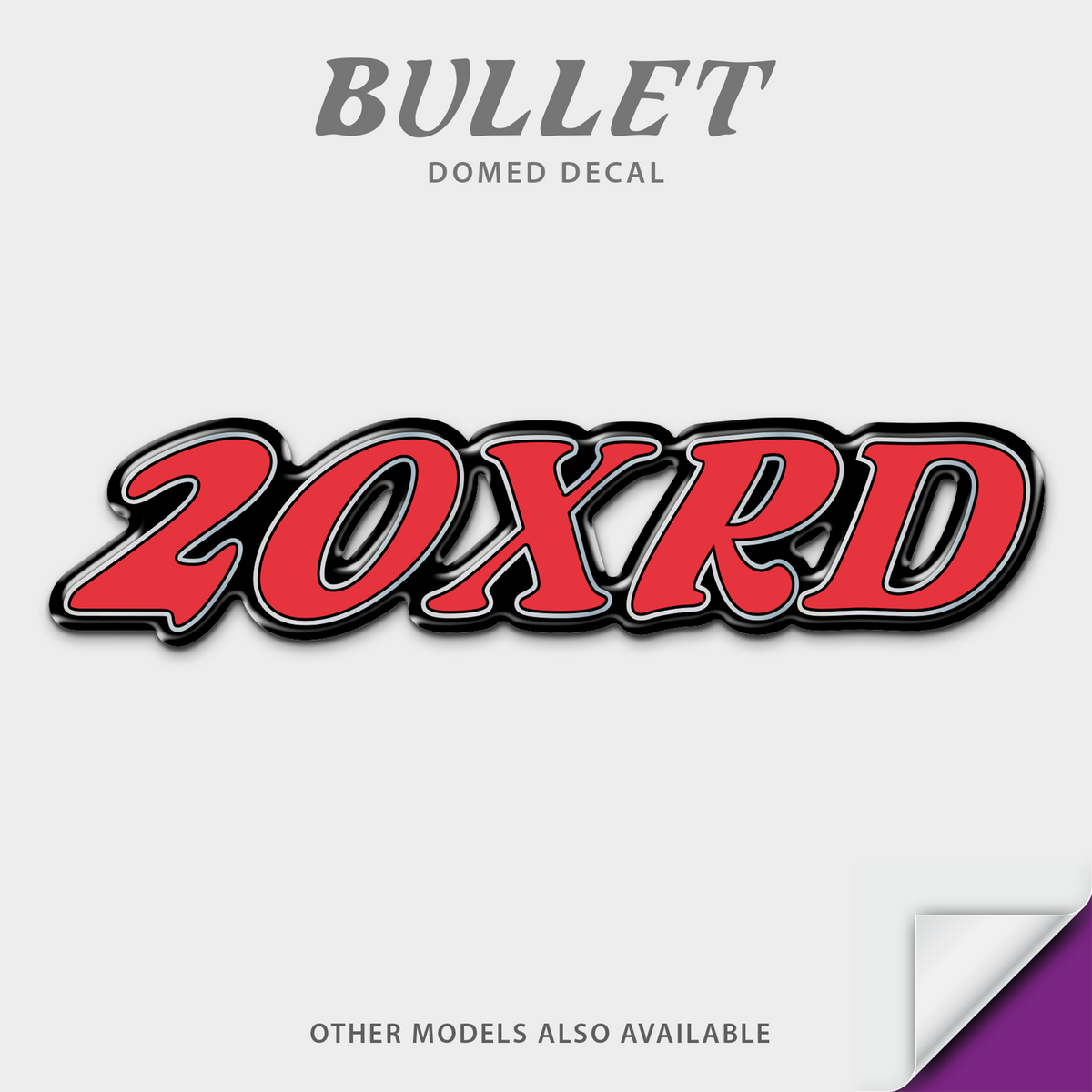 Bullet Boat Model Domed Decal, any number