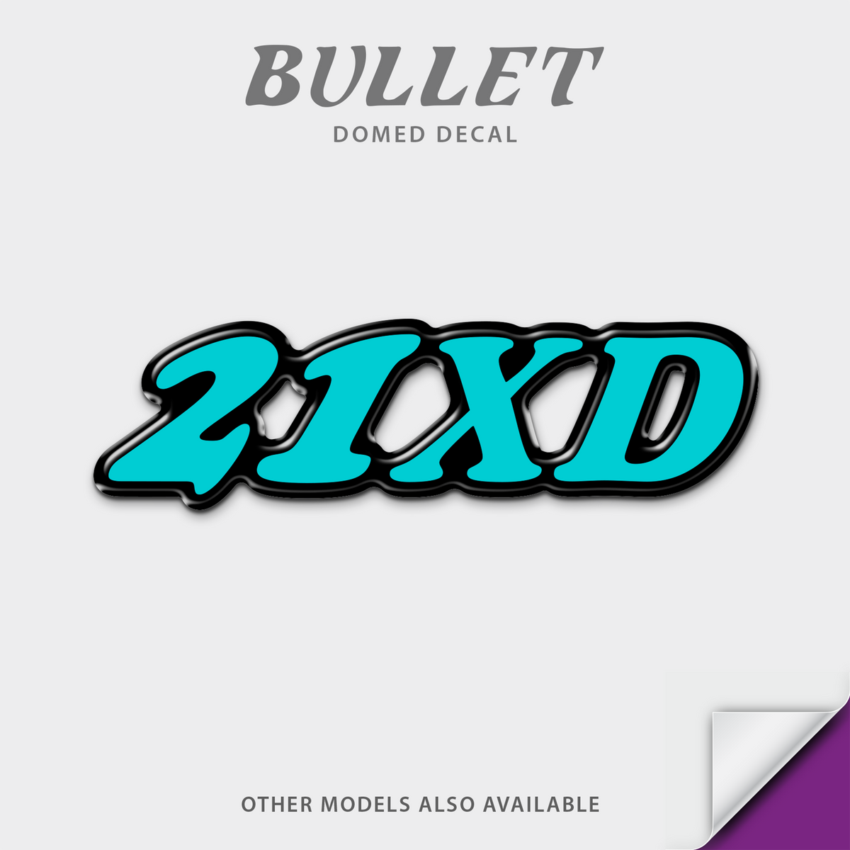 Bullet Boat Model Domed Decal, any number