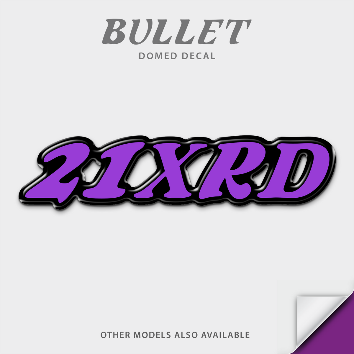 Bullet Boat Model Domed Decal, any number