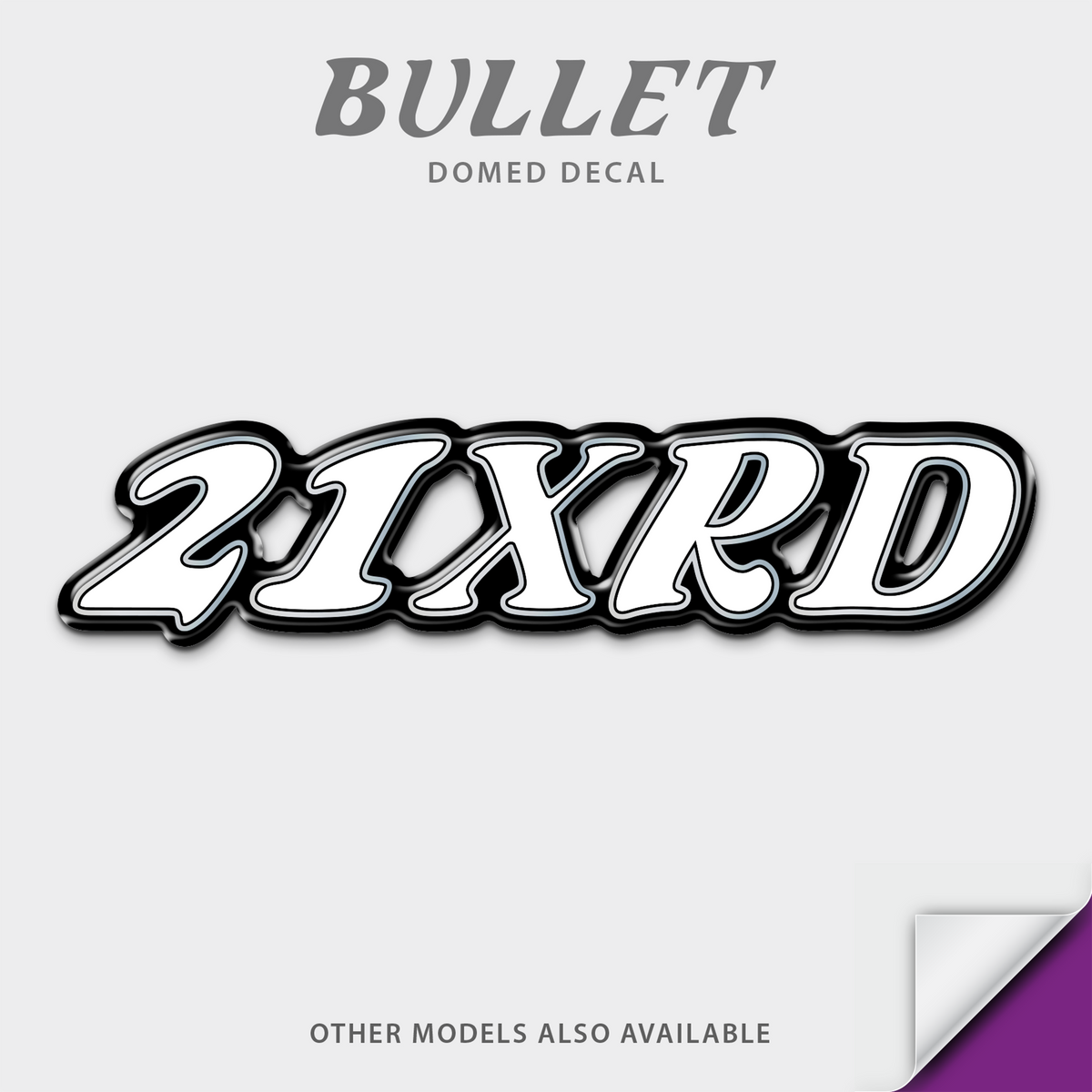 Bullet Boat Model Domed Decal, any number