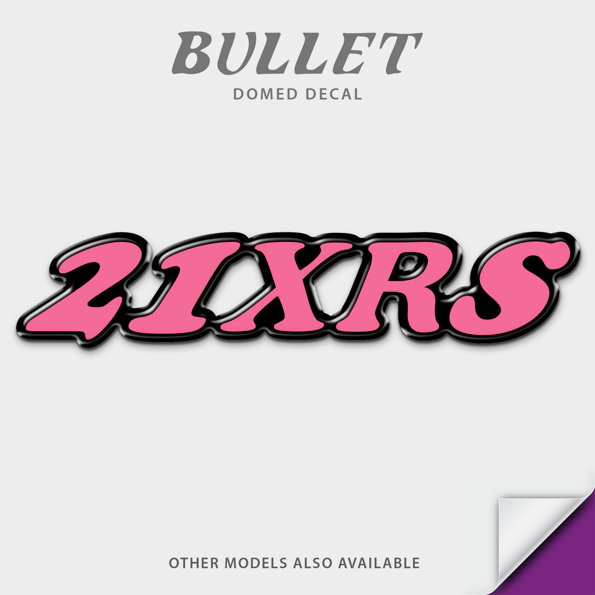 Bullet Boat Model Domed Decal, any number