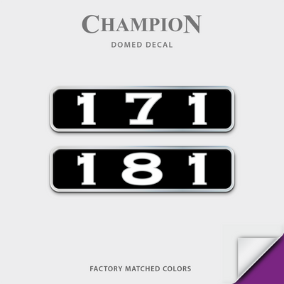 Champion Boat Model Domed Decal, any number