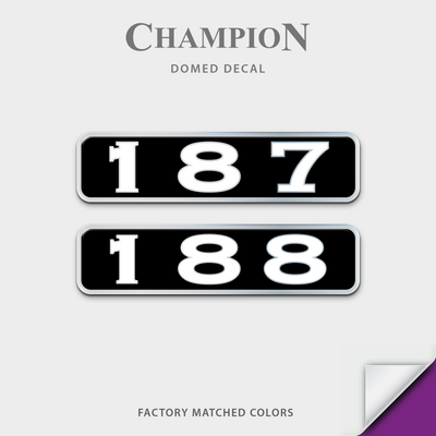 Champion Boat Model Domed Decal, any number