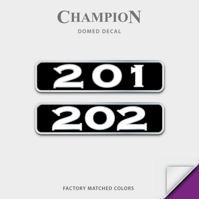 Champion Boat Model Domed Decal, any number