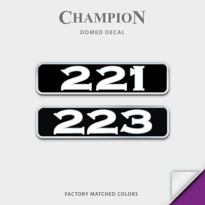 Champion Boat Model Domed Decal, any number