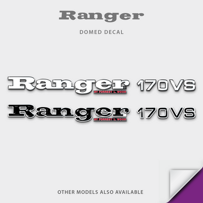 1996-2014 Ranger Boat Model Domed Decal, any number
