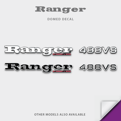 1996-2014 Ranger Boat Model Domed Decal, any number