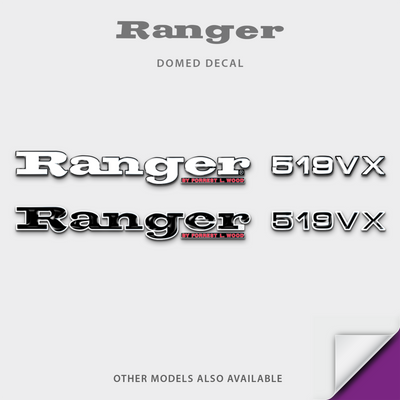 1996-2014 Ranger Boat Model Domed Decal, any number
