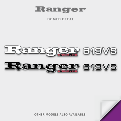 1996-2014 Ranger Boat Model Domed Decal, any number
